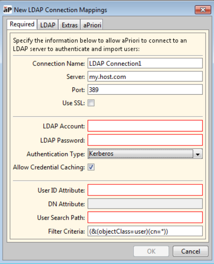 新建LDAP连接窗口